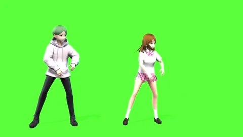 High School Anime Style Dance Choreography Stock Footage 320452332
