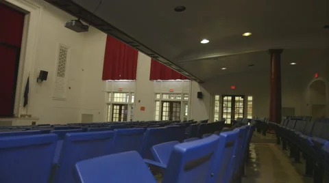 High School Auditorium Stock Footage 55681616