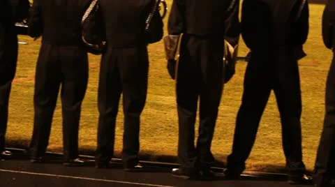 High School Band In Uniform Stock Footage