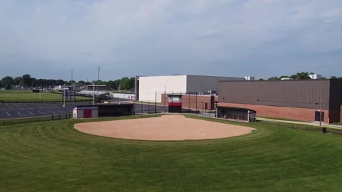 High School Baseball Field Stock Footage 196729956