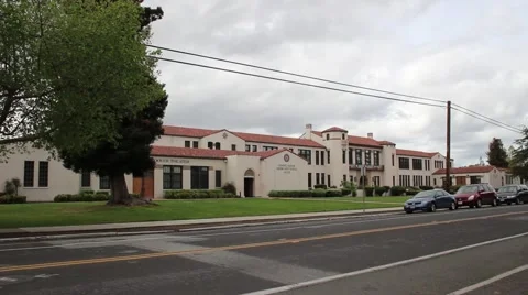 High School Building Background Stock Footage 40164508