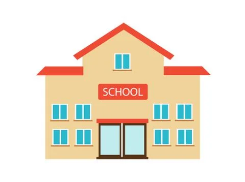 High school building vector illustration Ilustración de archivo