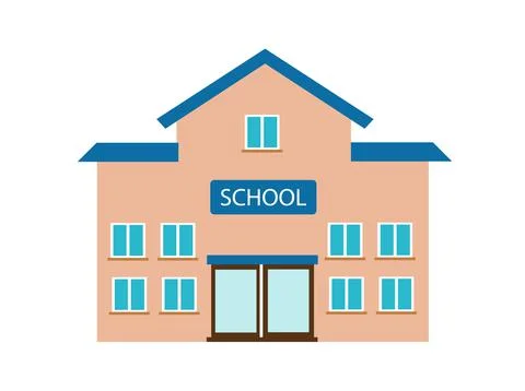 High school building vector illustration Ilustración de archivo