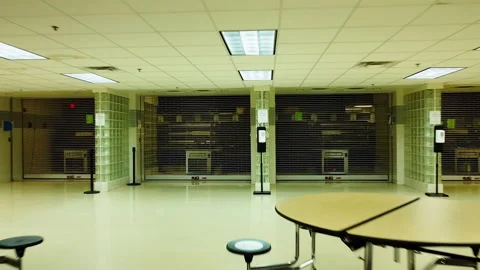 A High School Cafeteria Stock Footage 222658994