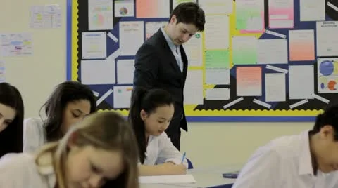 High school classroom Stock Footage 22667197