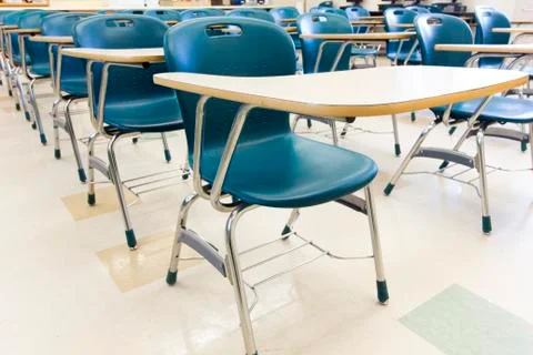 High School Desks Stock Photos