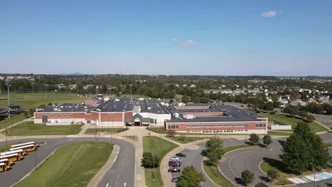 High School Drone Shot Stock Footage 150389848