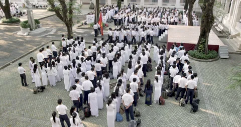 High School Flag Ceremony Video stock 205584527