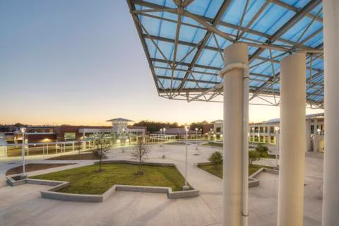High School in Florida 库存照片