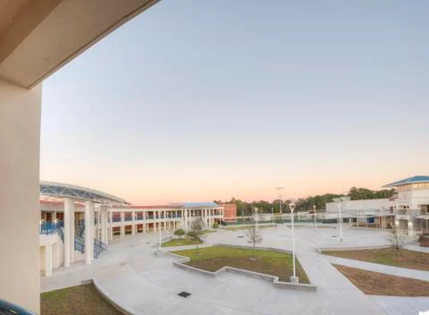 High School in Florida 库存照片