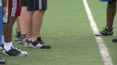 High school Football team at practice (10 of 12) Stock Footage