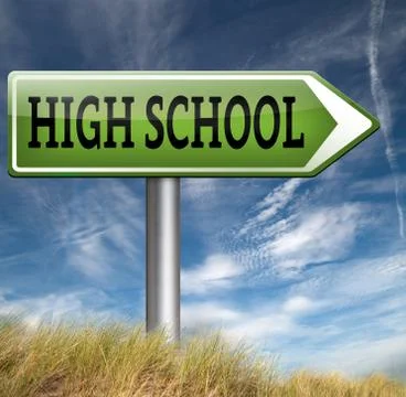 High school Stock Illustration