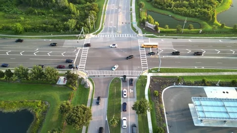 High School Intersection - Scroll Down Stock Footage 249396891