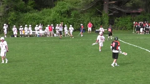 High School Lacrosse Game Part 1 Stock Footage 47974319