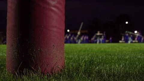 High school marching band preforming a half time show Stock Footage 84327319