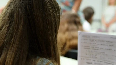High School Math Class - Student POV 3 Stock Footage 116752642