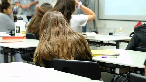 High School Math Class - Student POV 2 Stock Footage 116752655