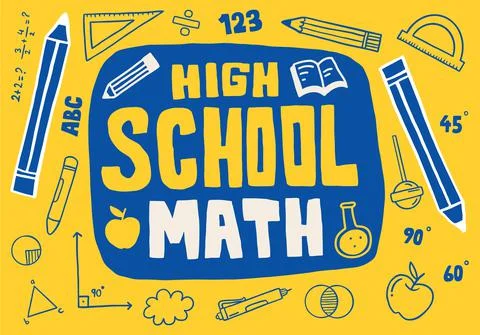 High School Mathematics Background Design Stock Illustration