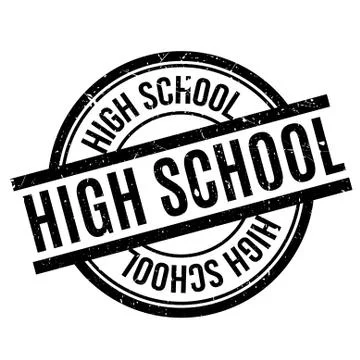 High School rubber stamp Stock Illustration