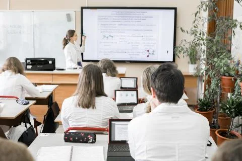 High school student in the classroom Stock Photos
