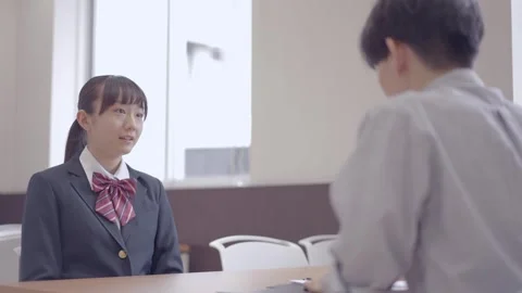 High School Student Interview Scene Видео 332750058
