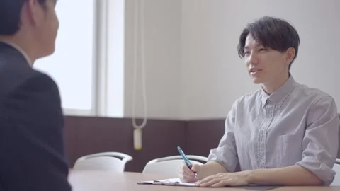 High School Student Interview Scene Stock Footage 332750059