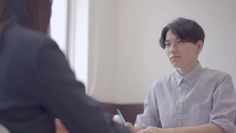 High School Student Interview Scene Stock Footage 332750077