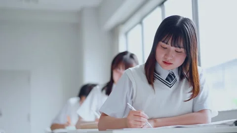 High School Students in Class Vidéo 332750186