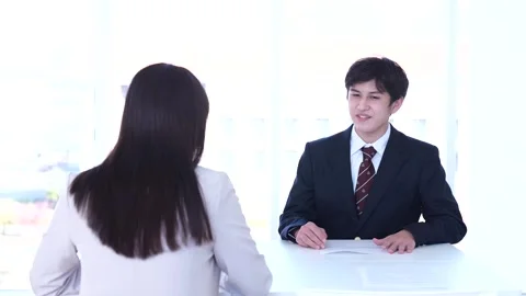 High School Students in Interviews Stock Footage 332751646