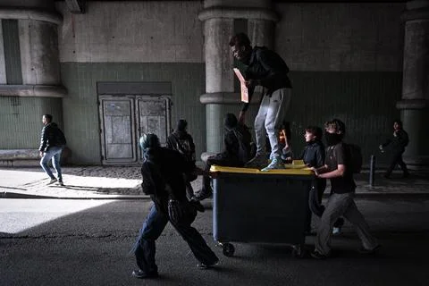 High school students protest in Saint Denis near Paris, France - 01 Oct 2026 Stock Photos