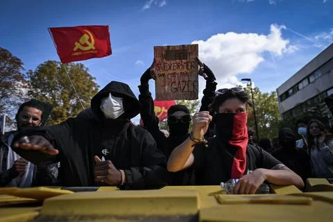 High school students protest in Saint-Denis near Paris, France - 01 Oct 2026 Stock Photos