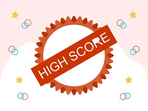 High Score Concept Illustration Style Stock Illustration