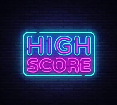 High Score Neon Text Vector. High Score neon sign, design template, modern trend Stock Illustration