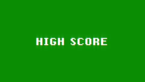 High score text glitch screen effect looped animation title video game 스톡 동영상 313020923