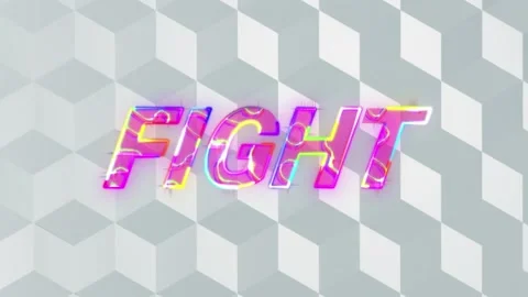High score text with lightning effect against 3d abstract in seamless pattern on Stock Footage 157558884
