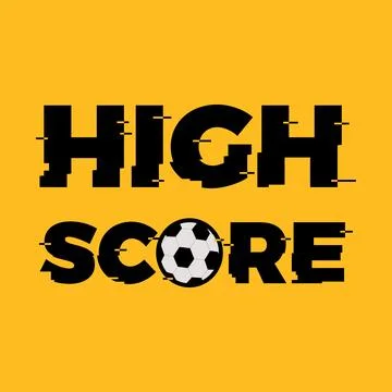 High Score typography graphic design vector illustration Stock Illustration