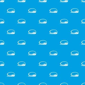 High sea wave pattern seamless blue Stock Illustration
