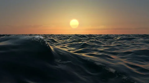 High Seas At Sunrise Stock Footage 52971328