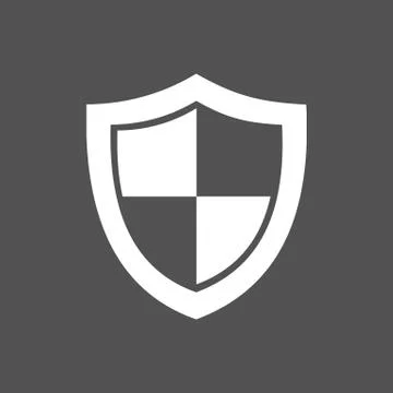 High security shield icon on a dark background Stock Illustration