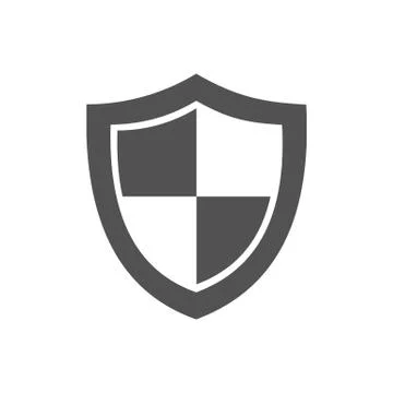 High security shield icon on a white background Stock Illustration