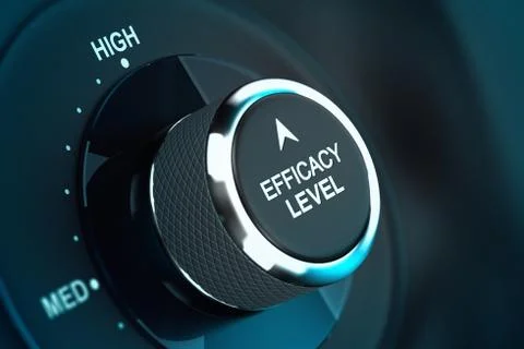 High Self Efficacy Level - Efficiency Objective Stock Illustration