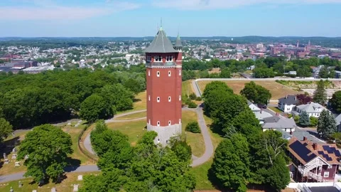 High Service Water Tower, Lawrence, MA, USA Vídeo Stock 166013882