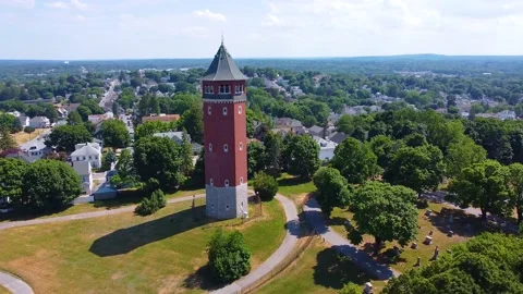 High Service Water Tower, Lawrence, MA, USA Vídeos de archivo 166013905