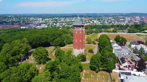 High Service Water Tower, Lawrence, MA, USA Video stock 166046025