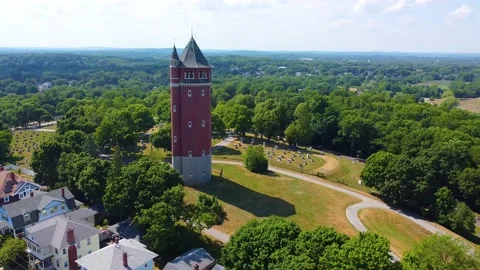 High Service Water Tower, Lawrence, MA, USA Vídeos de archivo 166046483