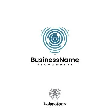 High shield security scanner logo company design template 스톡 일러스트