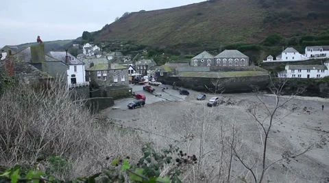 High shoot of a small bay and beach Stock Footage 34762958