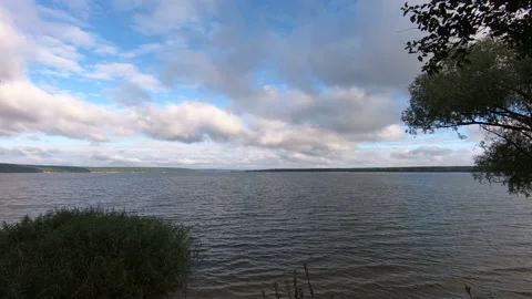 High shore of the lake. 스톡 동영상 136549328