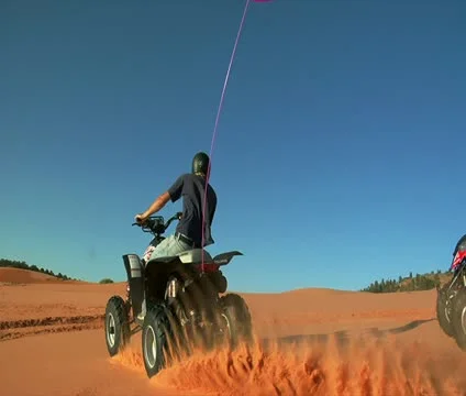 High shutter speed ATV riders on standards Stock Footage 21635853