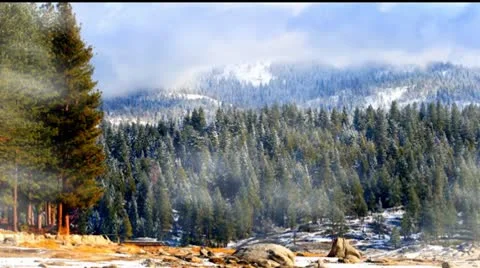 High Sierra Mountains In Winter Stock-Footage 8961115